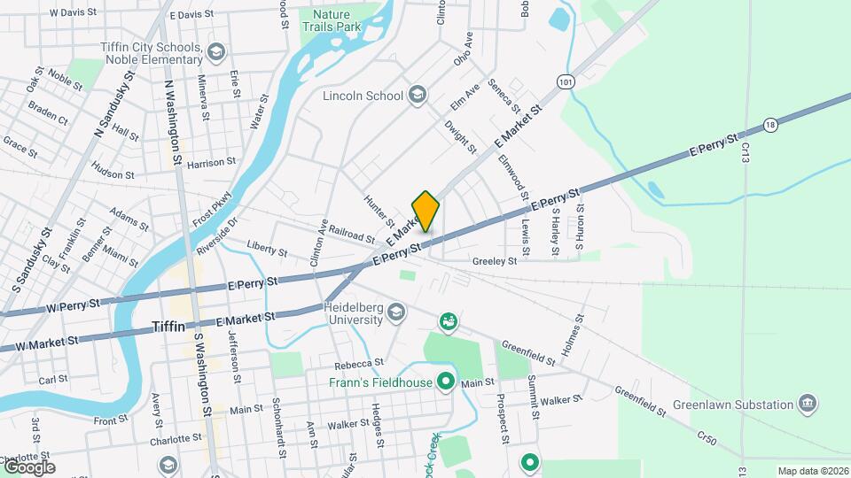 385 E Perry St Map and Location Details