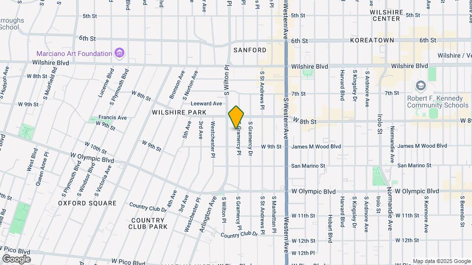 839 S Gramercy Pl Map and Location Details