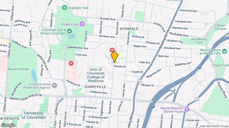 3306 Burnet Ave Mapa y Detalles de la Ubicación