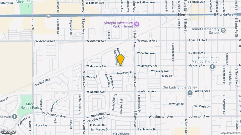 1121 W Mayberry Ave Map and Location Details