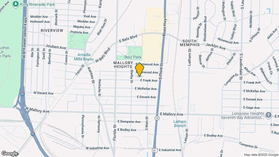 110 E Frank Ave Mapa y Detalles de la Ubicación