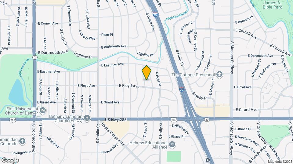 3201 S Holly St Map and Location Details