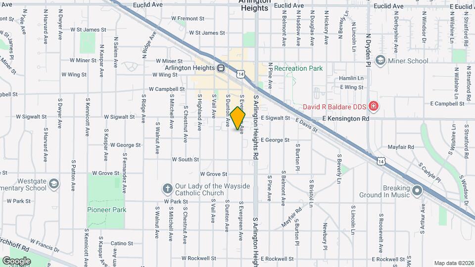 122 S Evergreen Ave Map and Location Details