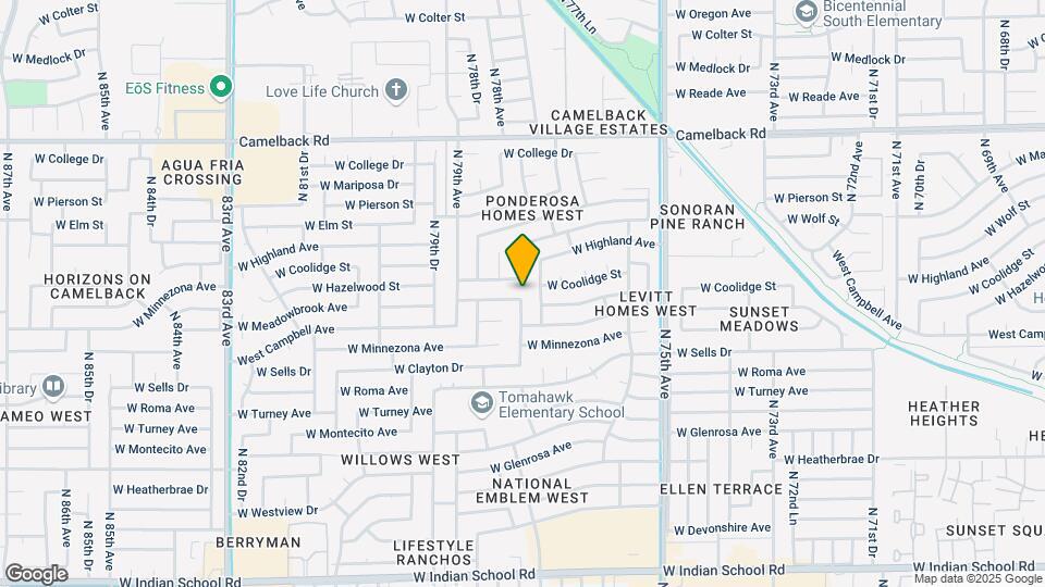 7718 W Hazelwood St Map and Location Details