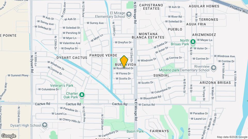 12341 W Rosewood Dr Map and Location Details