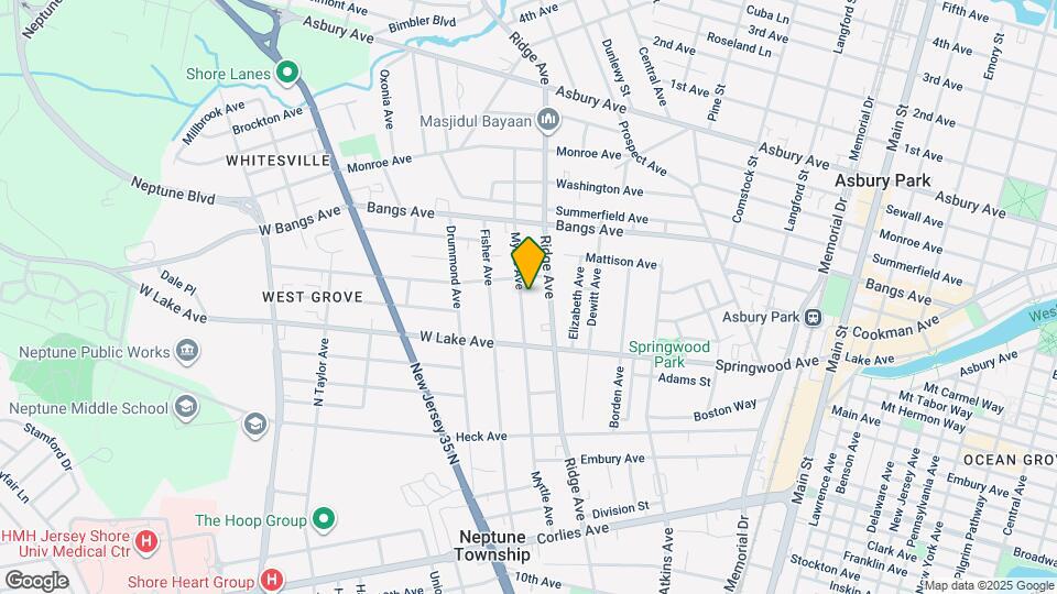 340 Myrtle Ave Map and Location Details