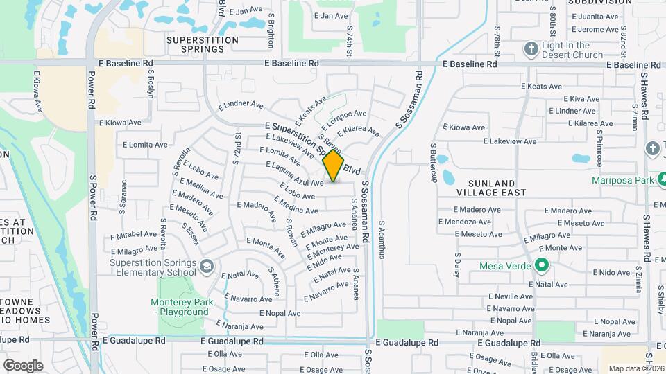 7521 E Laguna Azul Ave Map and Location Details