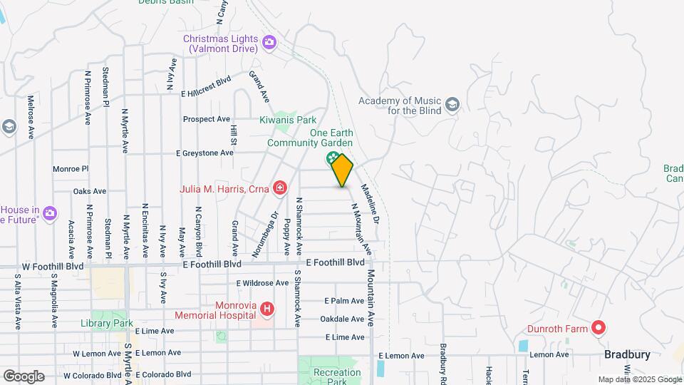 227 N Mountain Ave Map and Location Details