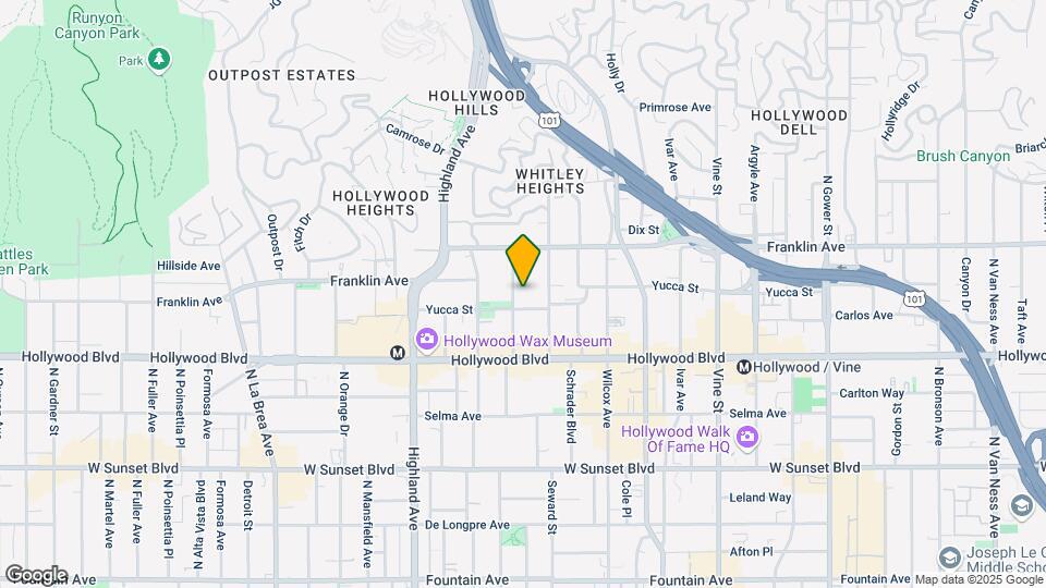 1810 N Cherokee Ave Map and Location Details