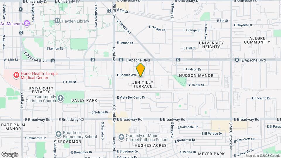 1411 S Bonarden Ln Map and Location Details