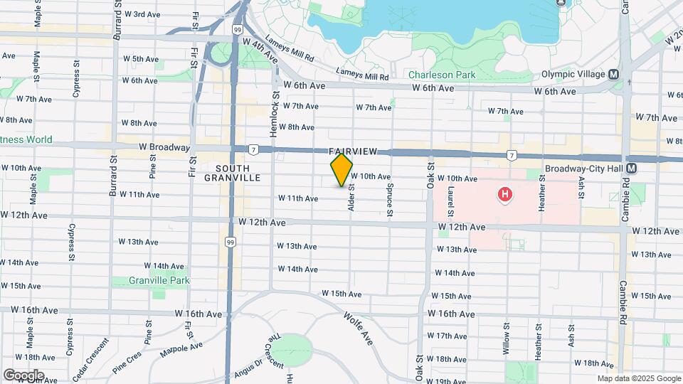 1225 W 11th Ave Map and Location Details