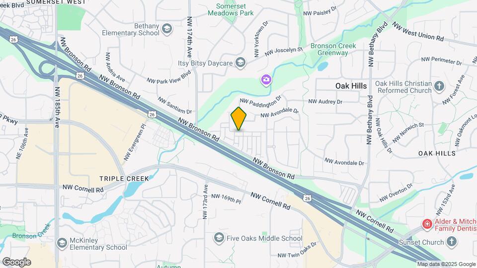 16980 NW Shadow Hills Ln Map and Location Details