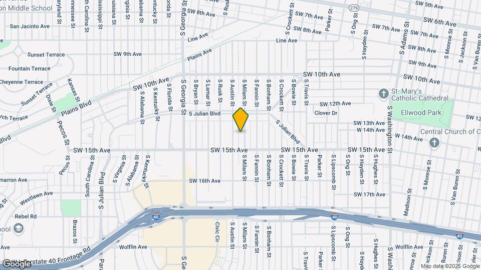 1222 S Milam St Map and Location Details