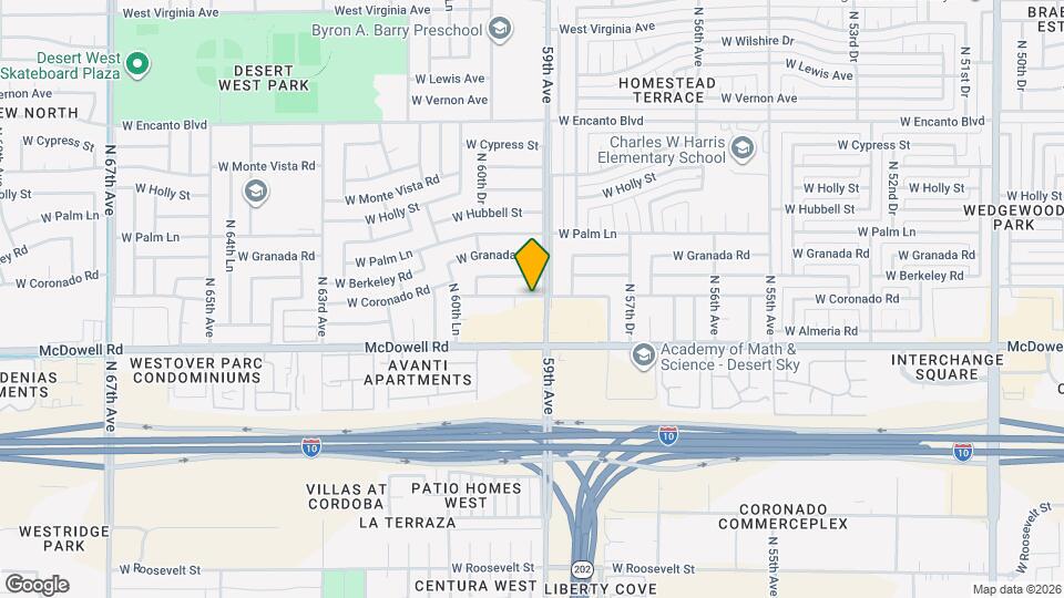 5907 W Coronado Rd Map and Location Details