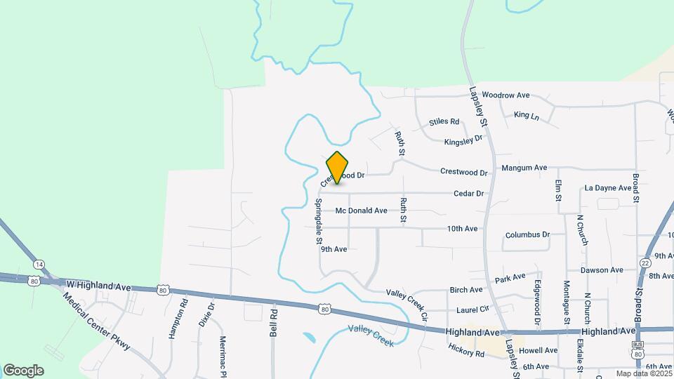 207 Cedar Dr Map and Location Details