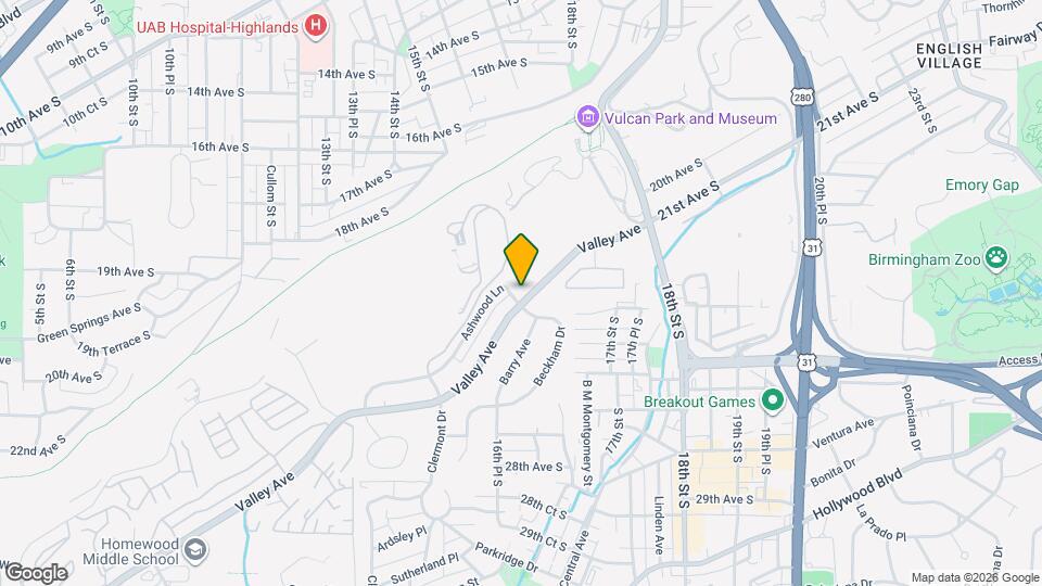 1700 Valley Ave Map and Location Details