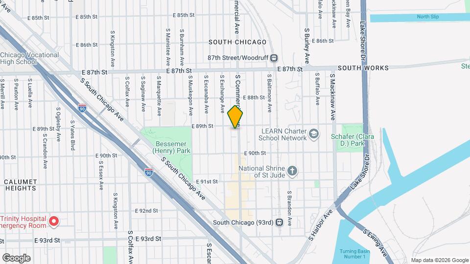 8910 S Commercial Ave Map and Location Details