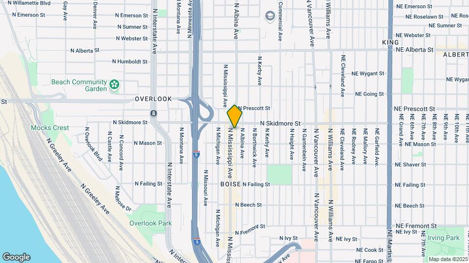 4216 N Mississippi Ave Map and Location Details