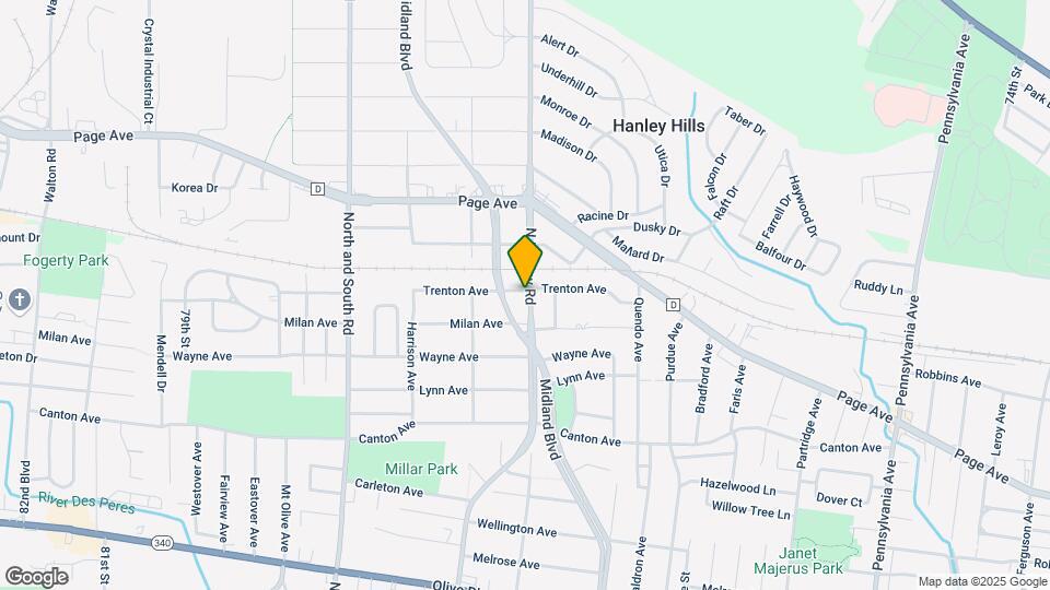1551 N Hanley Rd Map and Location Details