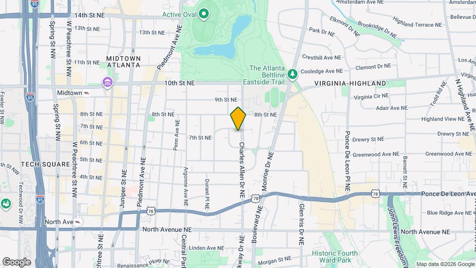 858 Charles Allen Dr NE Mapa y Detalles de la Ubicación