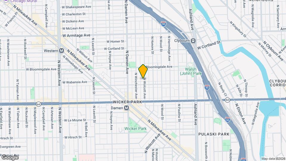 1714 N Wolcott Ave Map and Location Details