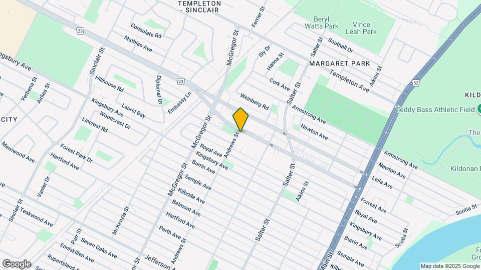 1075 Andrews Street Map and Location Details