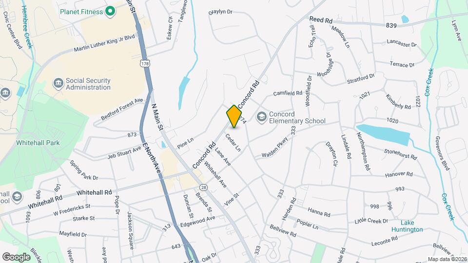 2712 Cedar Ln Map and Location Details