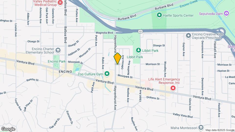 4922 Hayvenhurst Ave Map and Location Details
