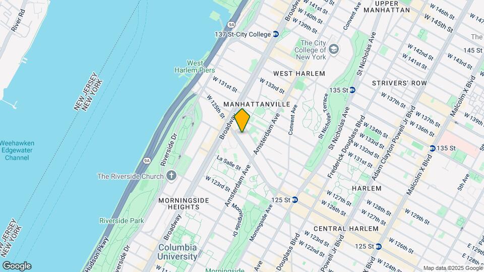 545 W 125th St Map and Location Details