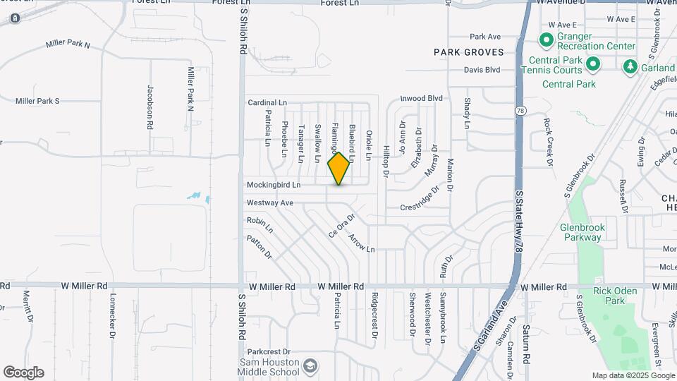 2214 Mockingbird Ln Map and Location Details