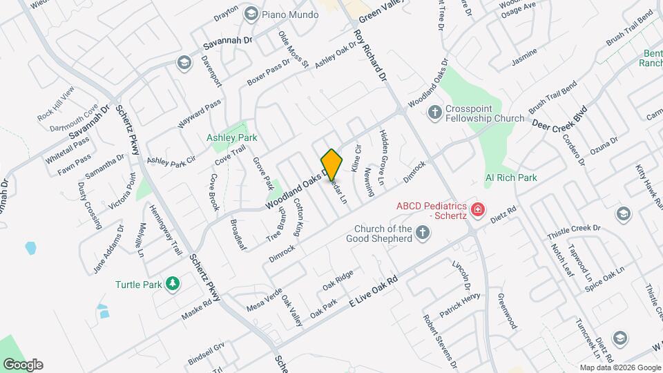 2601 Cedar Ln Map and Location Details