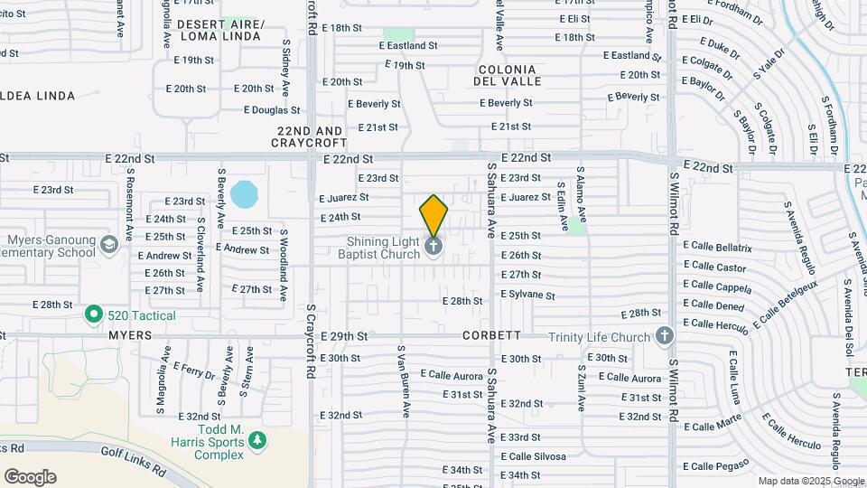 5750-5754 E 24th St Map and Location Details