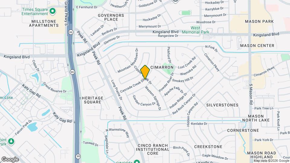 1007 Cascade Creek Dr Map and Location Details