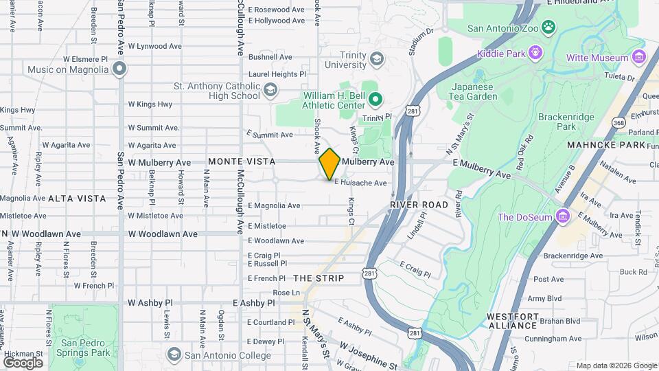 412 E Huisache Ave Mapa y Detalles de la Ubicación