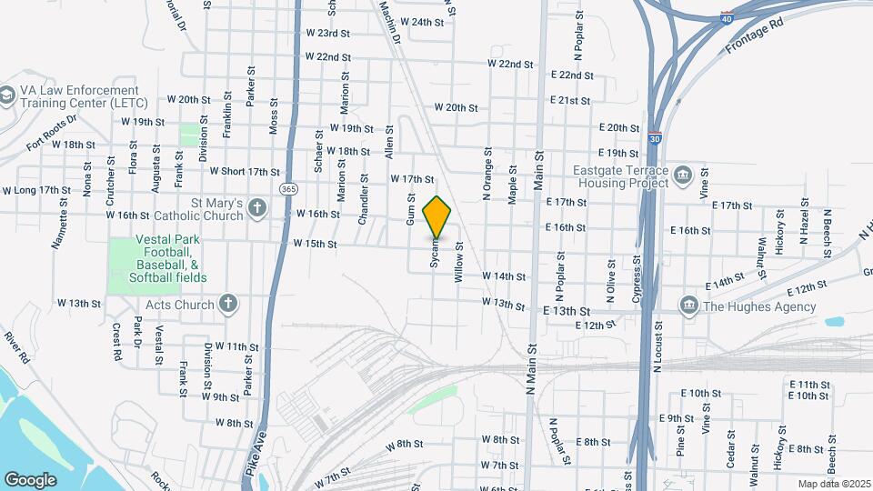 1502 Sycamore St Mapa y Detalles de la Ubicación