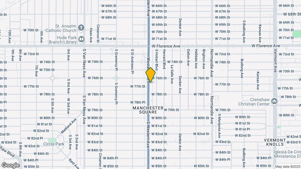 7620 Western Ave Map and Location Details