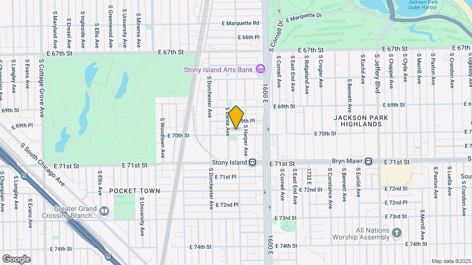 6948 S Harper Ave Map and Location Details