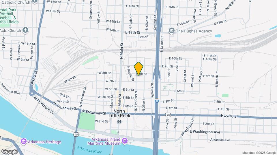 712 N Magnolia St Map and Location Details