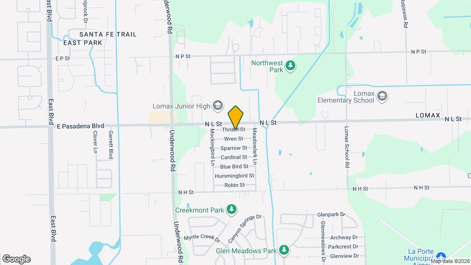 9908 Thrush St Map and Location Details