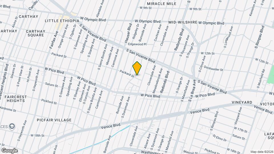 1292 S Dunsmuir Ave Mapa y Detalles de la Ubicación