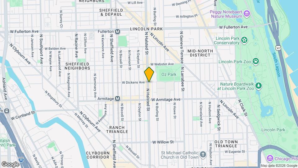 753 W Dickens Ave Map and Location Details