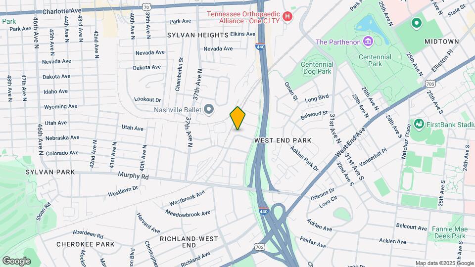 414 Acklen Park Dr Map and Location Details