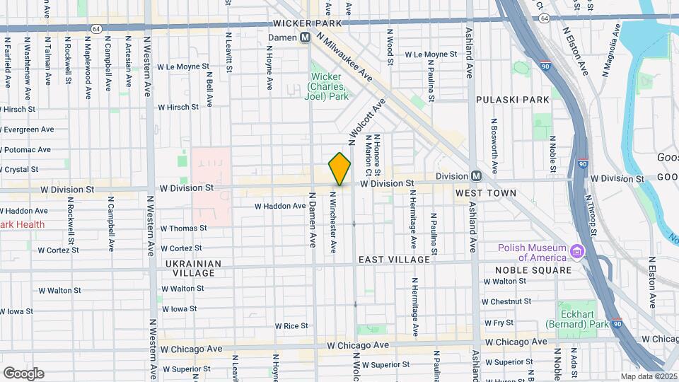 1917 W Division St Map and Location Details