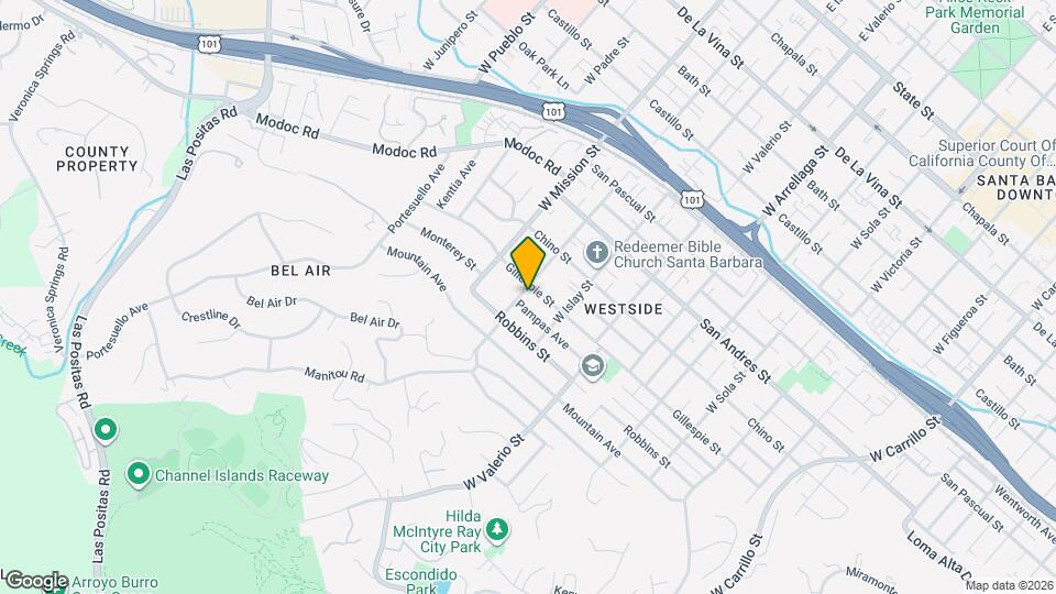 907 W Pedregosa St Map and Location Details