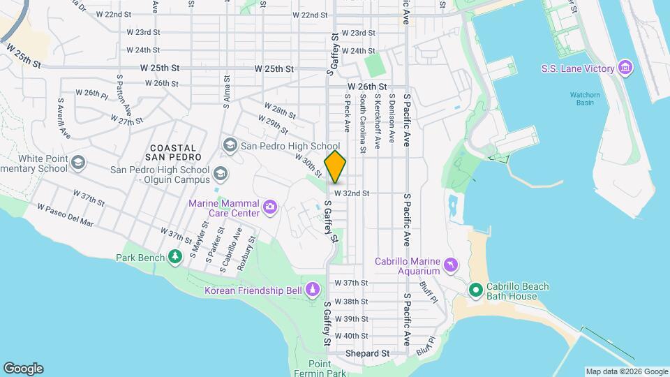 3138 S Gaffey St Map and Location Details