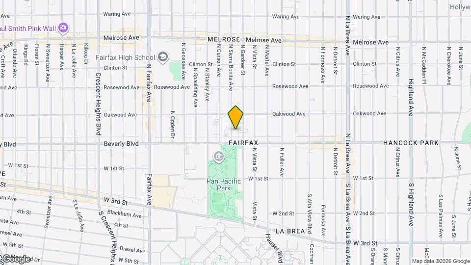 326 N Sierra Bonita Ave Map and Location Details