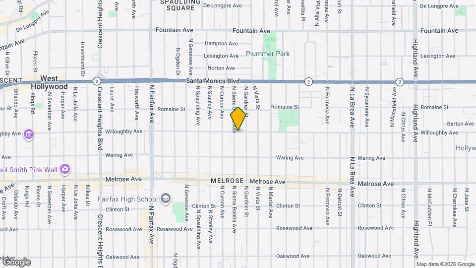 7524 Willoughby Ave Map and Location Details