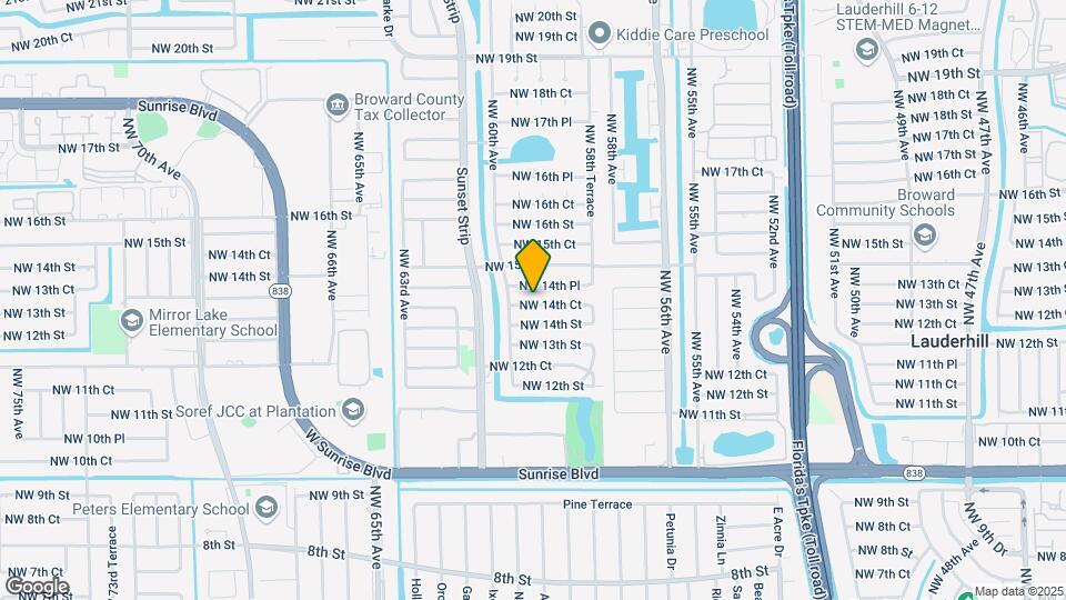 5941 NW 14th Ct, Unit Bervelie Gustave Map and Location Details