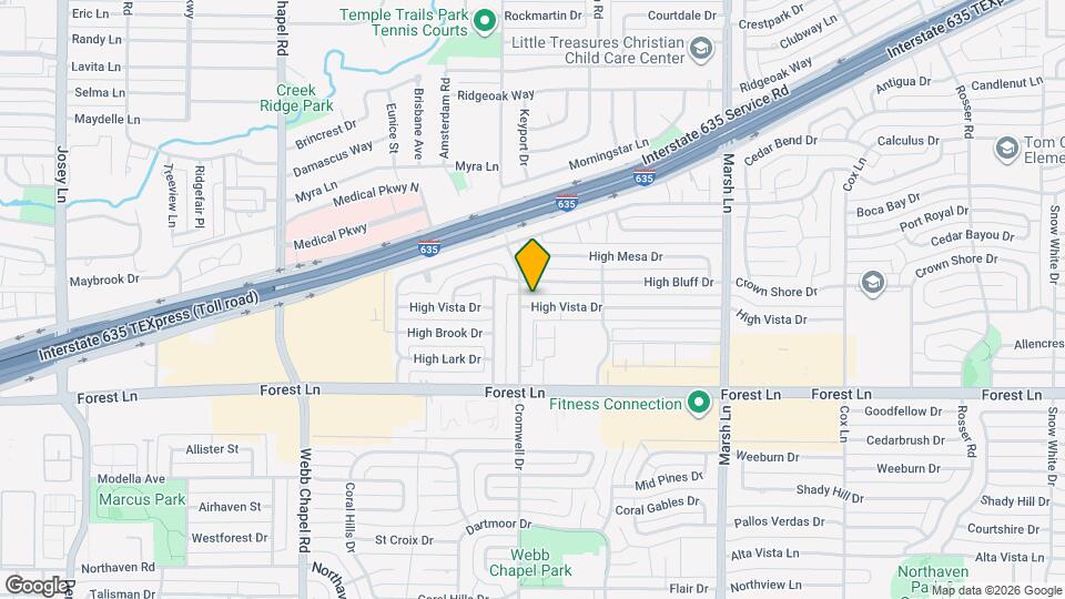 3409 High Vista Dr Map and Location Details