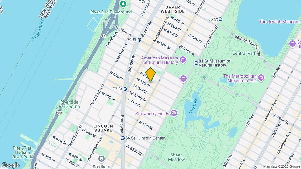 111 W 74th St Map and Location Details